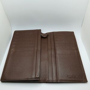 Bulgari Brown Leather Men's Wallet Organizer